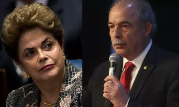 Ex-presidente do Brasil, Dilma Rousseff, e o presidente do BNDES, Aloizio Mercadante. (Fotos: Agência Brasil).